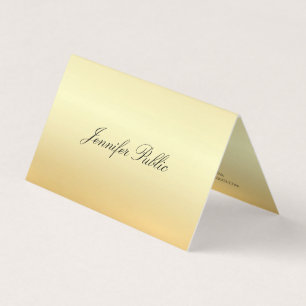Elegant Faux Gold gecalligraveerd Moderne Sjabloon Visitekaartje