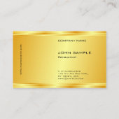 Elegant Faux Gold Glamor Luxurous Sjabloon Visitekaartje (Achterkant)