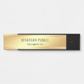 Elegant Faux Gold Glamor Sjabloon Deurbordje (Voorkant)