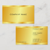 Elegant Faux Gold Glamoureuze Sjabloon Luxe Visitekaartje (Voorkant / Achterkant)