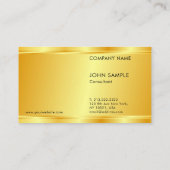 Elegant Faux Gold Glamoureuze Sjabloon Luxe Visitekaartje (Achterkant)
