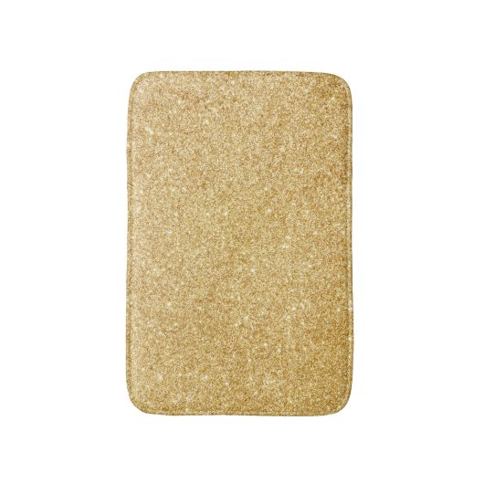 Elegant Faux Gold Glitter Badmat (Voorkant Verticaal)