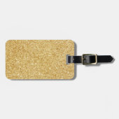 Elegant Faux Gold Glitter Bagagelabel (Voorkant horizontaal)