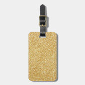 Elegant Faux Gold Glitter Bagagelabel (Voorkant verticaal)