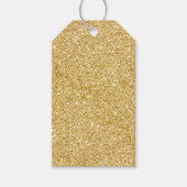 Elegant Faux Gold Glitter Cadeaulabel (Voorkant)