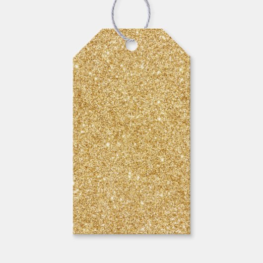 Elegant Faux Gold Glitter Cadeaulabel (Voorkant)