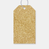 Elegant Faux Gold Glitter Cadeaulabel (Achterkant)