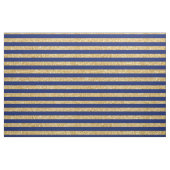Elegant Faux Gold Glitter en Blue Stripe Pattern Stof (Fat Quarter)