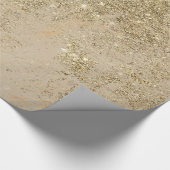 Elegant faux Gold glitter iory marmer Cadeaupapier (Hoek)