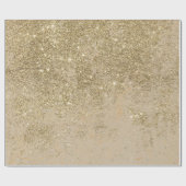 Elegant faux Gold glitter iory marmer Cadeaupapier (Vlak)