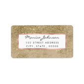Elegant faux Gold glitter iory marmer Etiket (Voorkant)