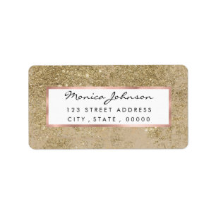 Elegant faux Gold glitter iory marmer Etiket