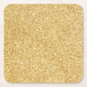 Elegant Faux Gold Glitter Kartonnen Onderzetters (Voorkant)