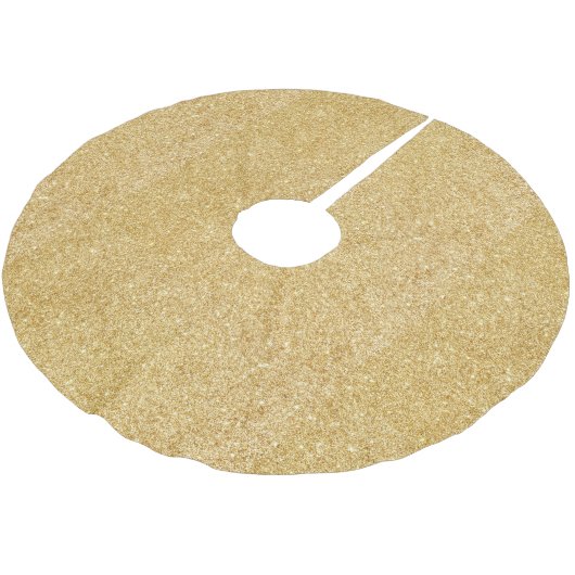 Elegant Faux Gold Glitter Kerstboom Rok (Gekanteld)