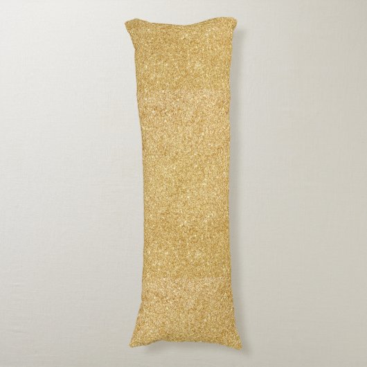 Elegant Faux Gold Glitter Lichaamskussen (Voorkant Verticaal)