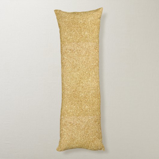 Elegant Faux Gold Glitter Lichaamskussen (Achterkant (Verticaal))