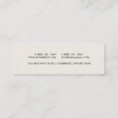 Elegant Faux Gold Glitter Mini Visitekaartje (Achterkant)