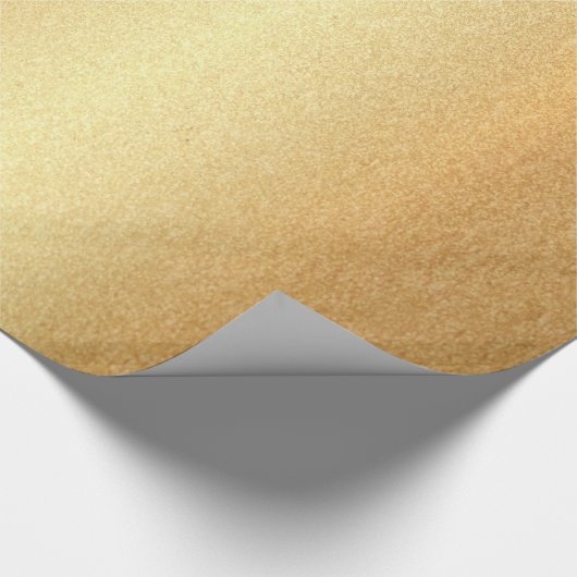 Elegant Faux Gold Glitter Modern Golden Glossy Cadeaupapier (Hoek)