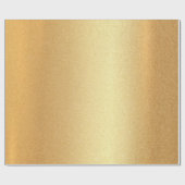 Elegant Faux Gold Glitter Modern Golden Glossy Cadeaupapier (Vlak)