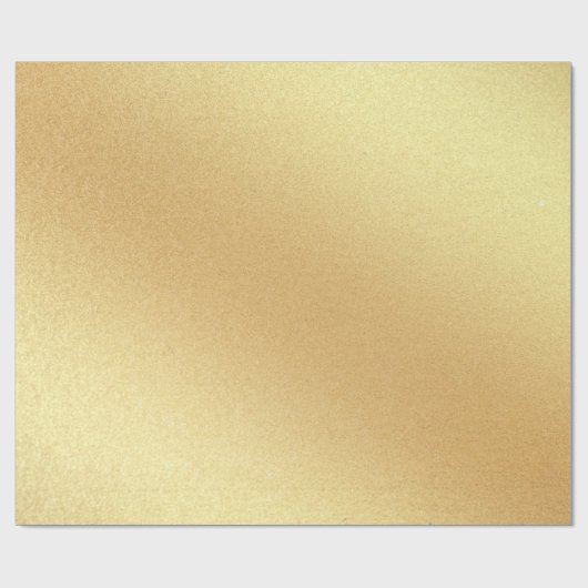 Elegant Faux Gold Glitter Modern Gouden Glanzend Cadeaupapier (Vlak)