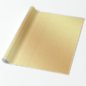Elegant Faux Gold Glitter Modern Gouden Glanzend Cadeaupapier (Uitgerold)