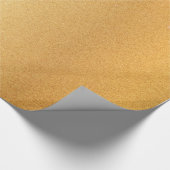 Elegant Faux Gold Glitter Modern Gouden Glanzend Cadeaupapier (Hoek)