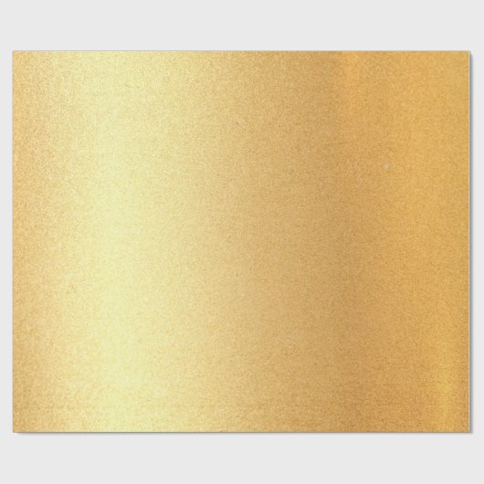 Elegant Faux Gold Glitter Modern Gouden Glanzend Cadeaupapier (Vlak)