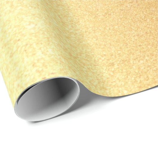 Elegant Faux Gold Glitter Modern Gouden Glanzend Cadeaupapier (Rol Hoek)