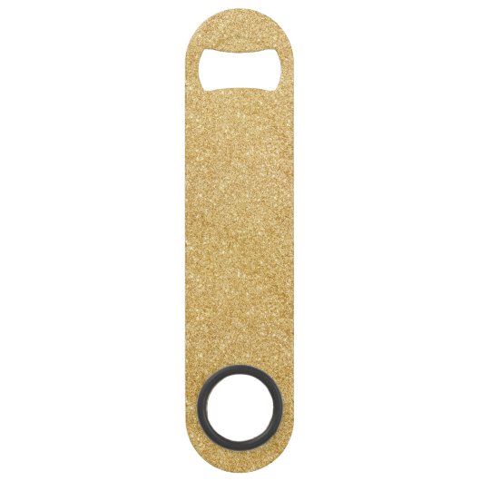 Elegant Faux Gold Glitter Speed Flessenopener (Achterkant)