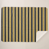 Elegant Faux Gold Glitter Stripes Sherpa Deken (Voorkant (horizontaal))