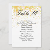 Elegant Faux gold glitter Table Number Aankondiging (Voorkant)