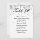 Elegant Faux gold glitter Table Number Aankondiging (Achterkant)