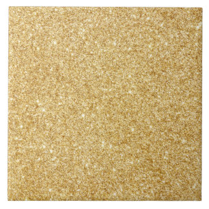 Elegant Faux Gold Glitter Tegeltje
