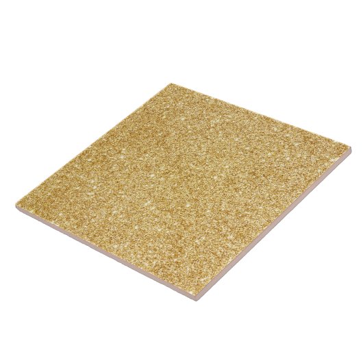 Elegant Faux Gold Glitter Tegeltje (Zijkant)