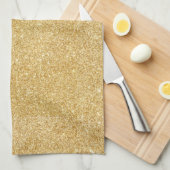 Elegant Faux Gold Glitter Theedoek (Quarter Fold)