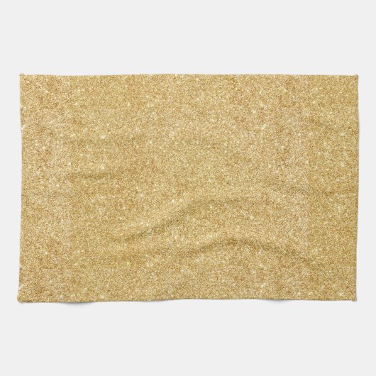 Elegant Faux Gold Glitter Theedoek (Horizontaal)
