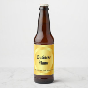 Elegant Faux Gold Hand Script-Sjabloon personalise Bier Etiket