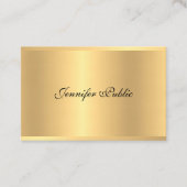 Elegant Faux Gold Handwrite Script Calligrafie Visitekaartje (Voorkant)
