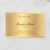 Elegant Faux Gold Handwrite Script Calligrafie Visitekaartje (Achterkant)