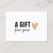 Elegant Faux Gold Heart Beauty Gift Certificate Kortingskaartje (Voorkant)