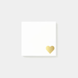 Elegant Faux Gold Heart Post-it® Notes