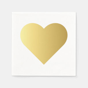 Elegant Faux Gold Heart Servet