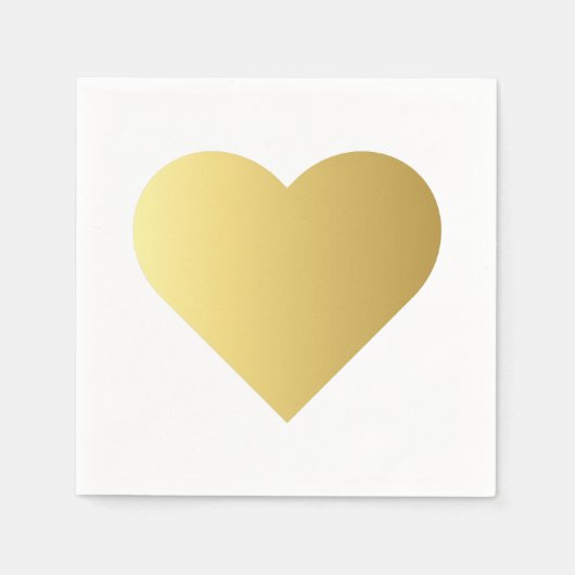 Elegant Faux Gold Heart Servet (Voorkant)