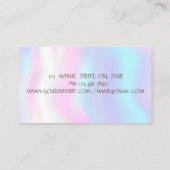 Elegant Faux Gold, holografisch Visitekaartje (Achterkant)