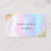 Elegant Faux Gold, holografisch Visitekaartje (Voorkant)