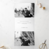 Elegant Faux Gold Hope Calligraphy Script op Black Drieluik Wenskaart (Binnen)