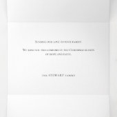 Elegant Faux Gold Hope Calligraphy Script op Black Drieluik Wenskaart (Binnenkant midden)