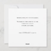 Elegant Faux Gold Hope Calligraphy Script op Black Feestdagenkaart (Achterkant)