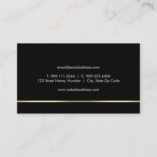 Elegant Faux Gold Humming Bird Visitekaartje (Achterkant)