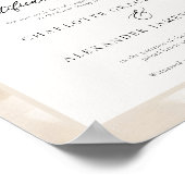 Elegant Faux Gold huwelijksakte Poster (Hoek)